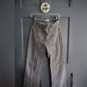 Zara Gray High-Waisted Jeans